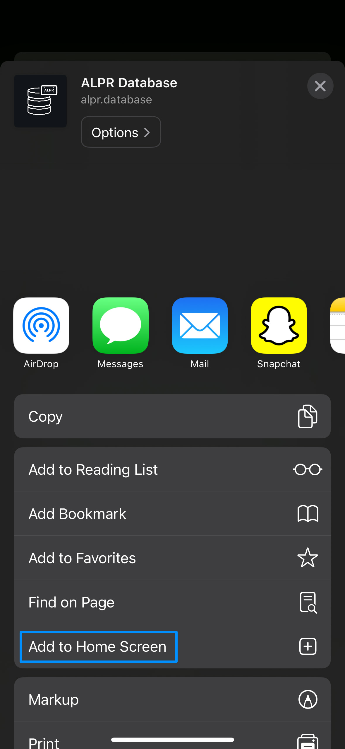 Add to Home Screen